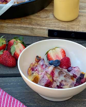 Bread & Butter pudding WITH BERRIES