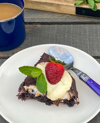 Chocolate Brownie with marshmallow