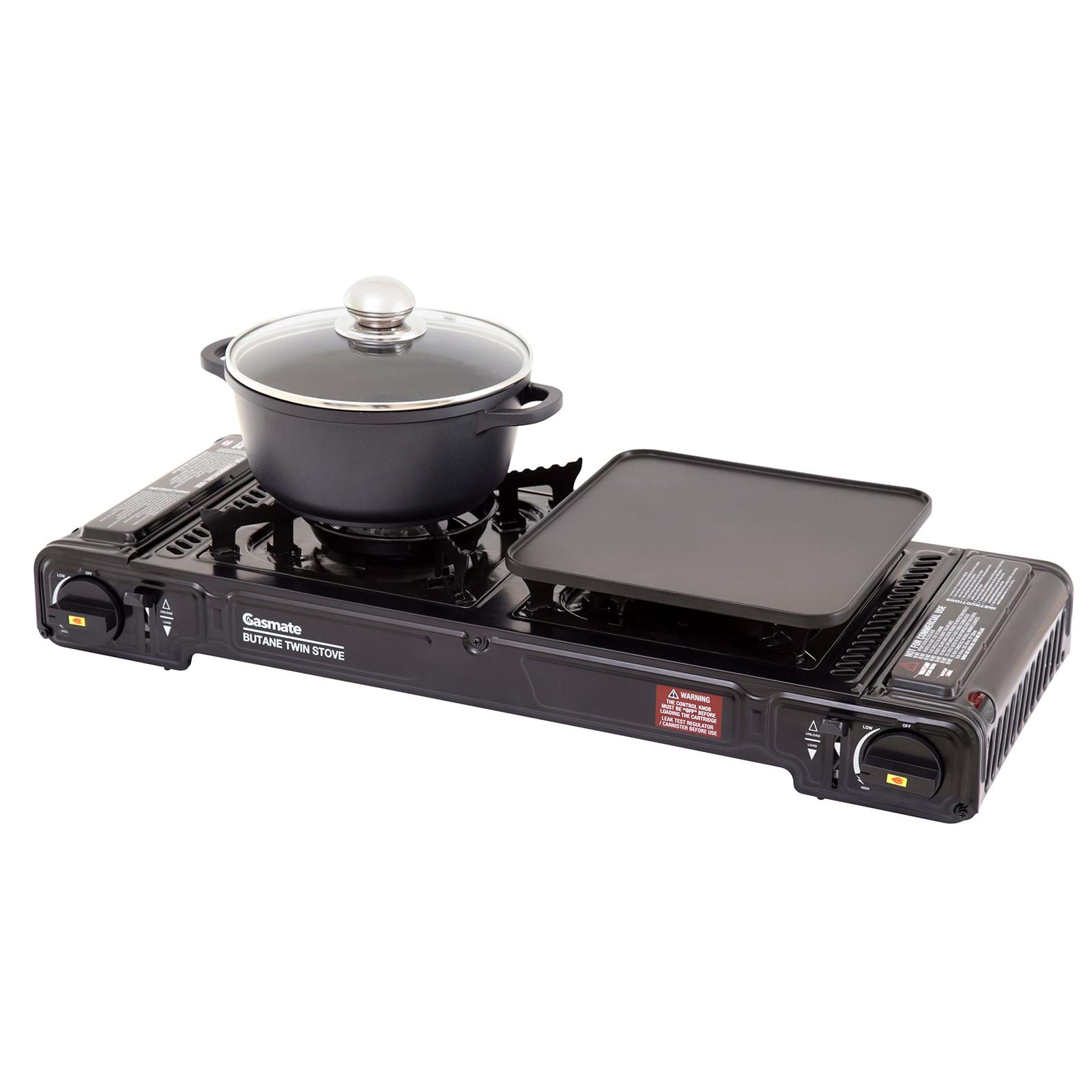 Butane Twin Stove with Hotplate & Pot Set CS601K1| Gasmate