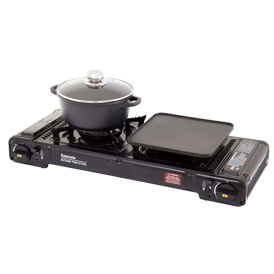 Butane Twin Stove with Hotplate & Pot Set CS601K1| Gasmate