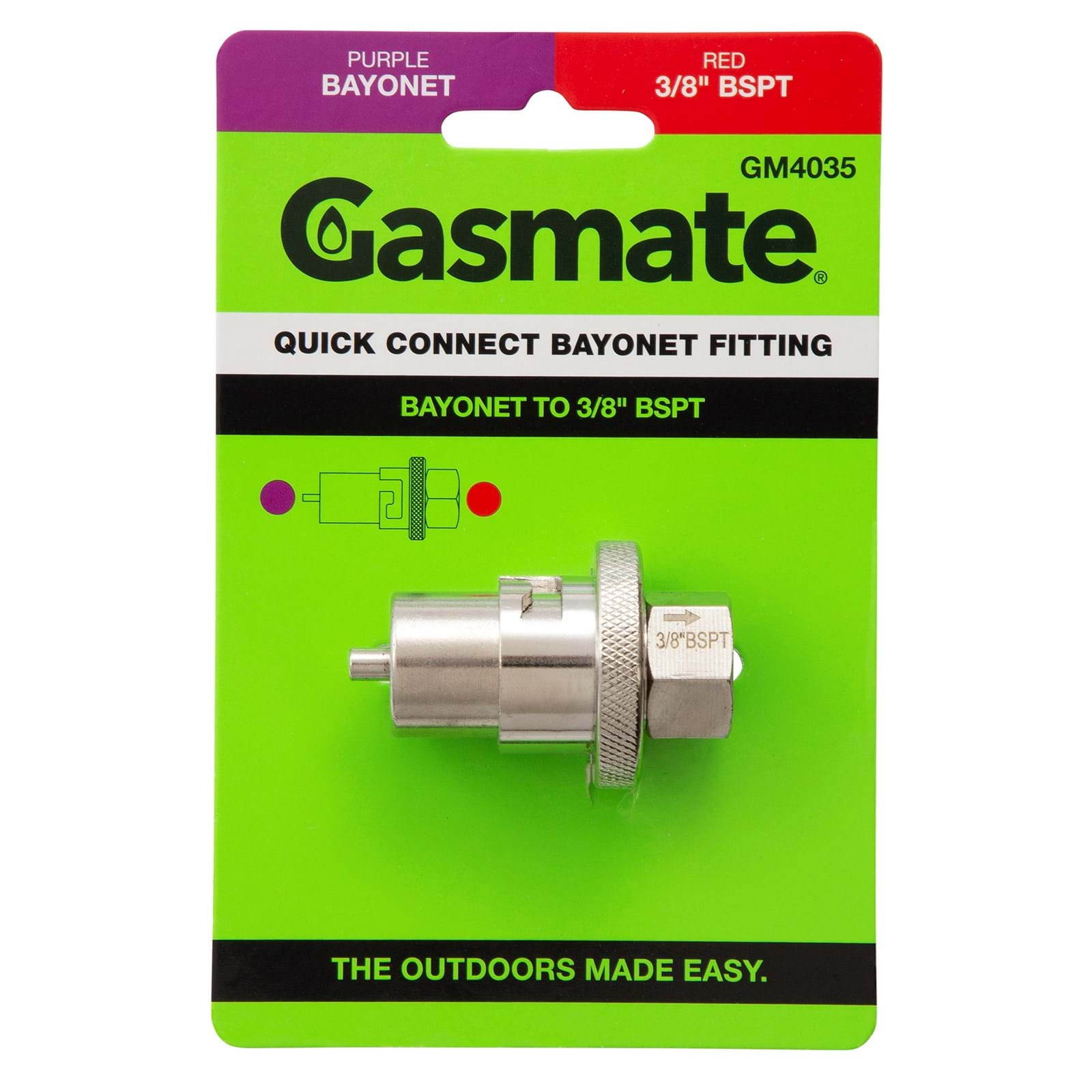 Quick Connect Bayonet Fitting - Bayonet to 3/8