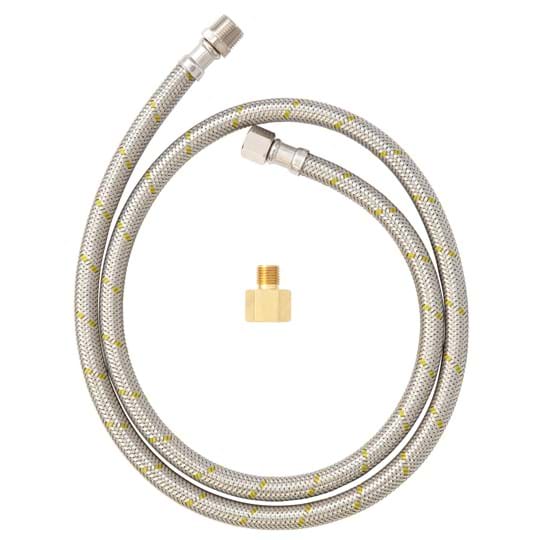 SS Braided Hose 1200mm 3/8" LH BSP