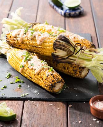 Grilled Corn Cobs with Spiced Mayo