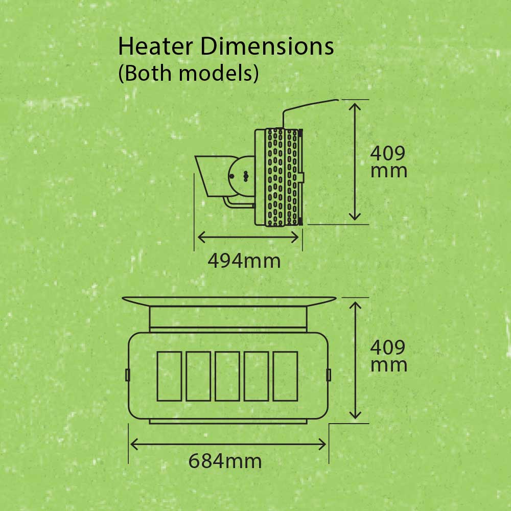 Solaris Deluxe Ceramic Radiant Heater - Gasmate
