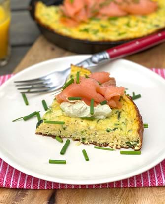 Zucchini Frittata with Smoked Salmon